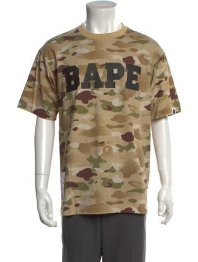Pre-owned Bape X Alpha Industries Camouflage Print T-shirt In Neutral