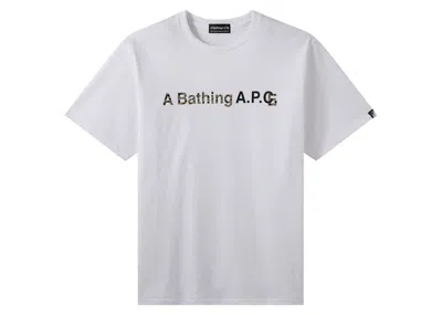 Pre-owned Bape X A.p.c A Bathing A.p.c. T-shirt In White