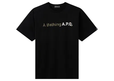 Pre-owned Bape X A.p.c. Women's A Bathing Ape Wide T-shirt In Black