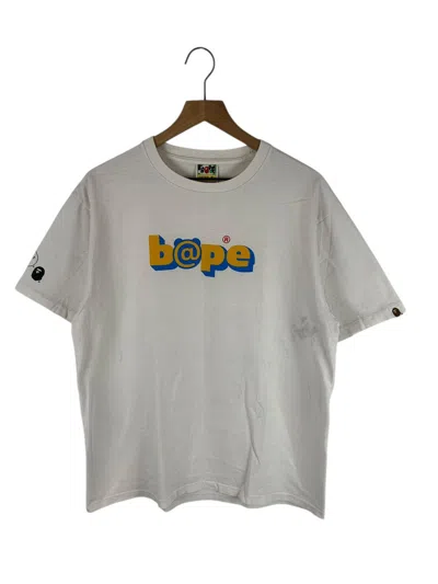 Pre-owned Bape X Bare Brick Logo Print T-shirt In White