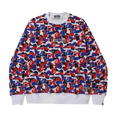 Pre-owned Bape X Carharrt London Camo Relaxed Crewneck 'red' In Multi-color