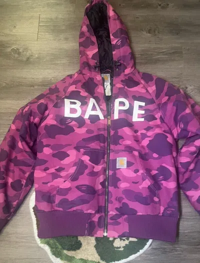 Pre-owned Bape X Carhartt Jacket In Purple