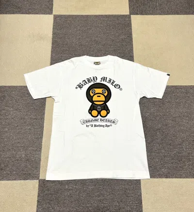 Pre-owned Bape Baby Milo Tee In White