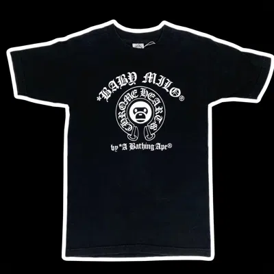 Pre-owned Bape X Chrome Hearts Bathing Ape Baby Milo Tee Shirt 2009 Bape Smal In Black