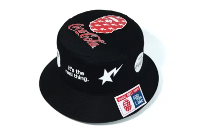 Pre-owned Bape X Coca Cola Bucket Hat In Black