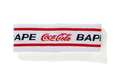 Pre-owned Bape X Coca Cola Headband In White