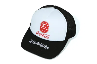 Pre-owned Bape X Coca Cola Mesh Cap In Black