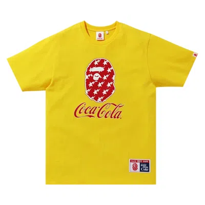 Pre-owned Bape X Coca Cola Tee 'yellow' | Men's Size M