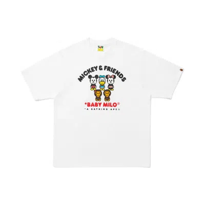 Pre-owned Bape X Disney Mickey & Friends Milo Relaxed Fit Tee 'white' | Men's Size Xxl