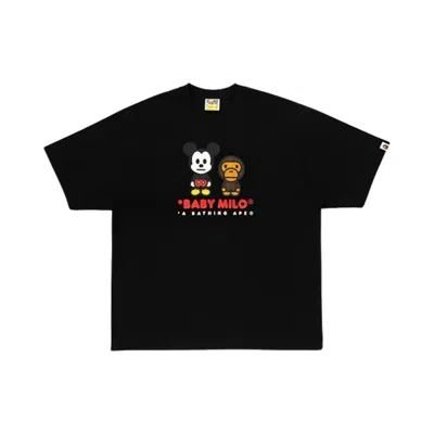 Pre-owned Bape X Disney Mickey Mouse Milo Relaxed Fit Tee 'black' | Men's Size Xxl