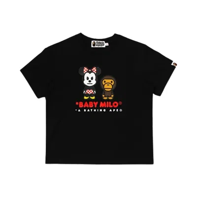 Pre-owned Bape X Disney Minnie Mouse Milo Mini Tee 'black' | Women's Size M