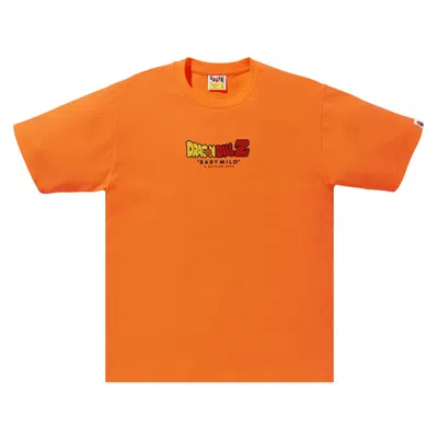 Pre-owned Bape X Dragon Ball Z Ape Head Tee 'orange' | Men's Size L