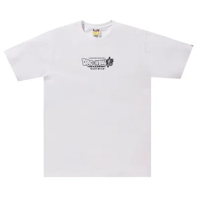 Pre-owned Bape X Dragon Ball Z Super Son Goku & Vegeta Tee 'white'