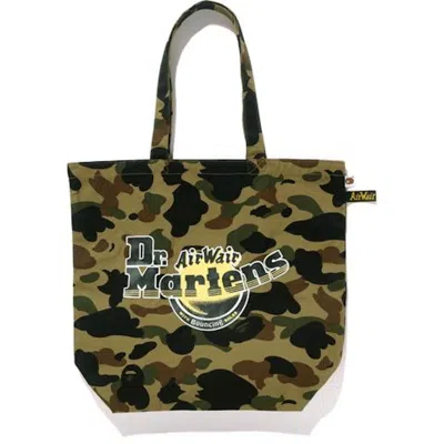 Pre-owned Bape X Dr.martens 1st Camo Tote Bag In Green