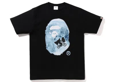 Pre-owned Bape X E.t. Kids Ape Head Tee Shirt In Black Gid