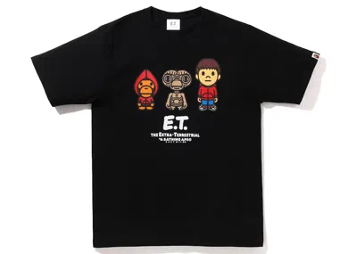 Pre-owned Bape X E.t. Kids Baby Milo Tee Shirt In Black