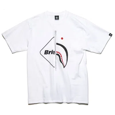 Pre-owned Bape X F.c.r.b. Shark Tee Shirt In White