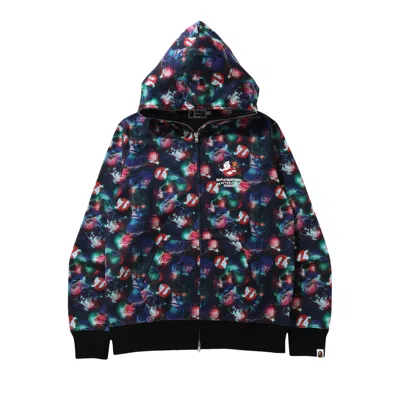 Pre-owned Bape X Ghostbusters Camo Full Zip Hoodie 'multicolor' In Multi-color