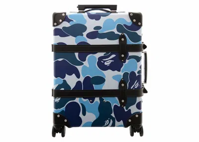 Pre-owned Bape X Globetrotter Large 20" Carryon Bag In Blue