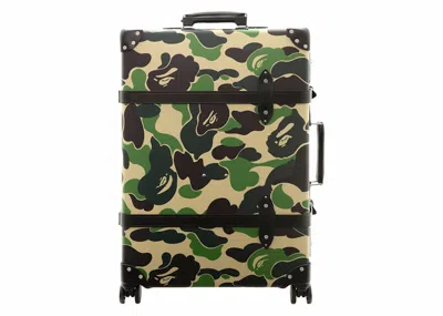 Pre-owned Bape X Globetrotter Large 30" Checkin Bag In Green
