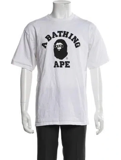 Pre-owned Bape X God Selection Graphic Print T-shirt In White