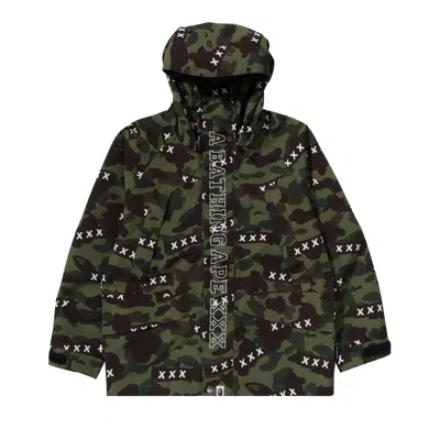 Pre-owned Bape X God Selection Xxx Snowboard Jacket 'green'