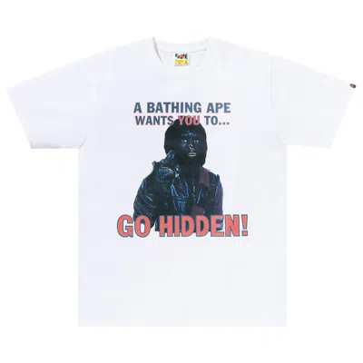 Pre-owned Bape X Hidden Go Hidden Tee 'white' | Men's Size L
