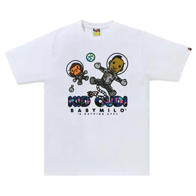 Pre-owned Bape X Kid Cudi Baby Milo Moon Man Tee 'white' | Men's Size Xl