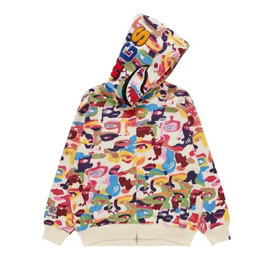 Pre-owned Bape X Kidsuper Camo Shark Full Zip Hoodie 'multicolor' | Multi-color | Men's Size S