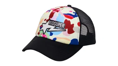 Pre-owned Bape X Kidsuper Sta Logo Rhinestone Trucker Cap