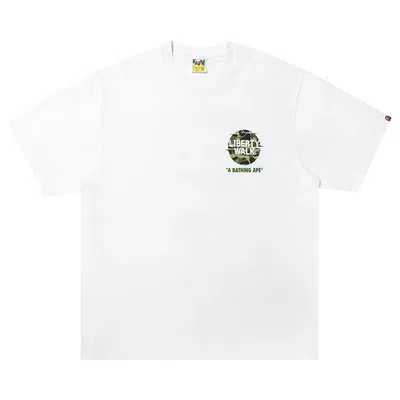 Pre-owned Bape X Liberty Walk Abc Camo Logo Relaxed Fit Tee 'white' | Men's Size Xl