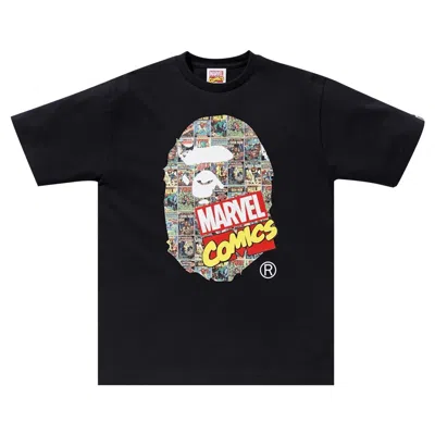Pre-owned Bape X Marvel Comics Ape Head Tee 'black' | Men's Size L