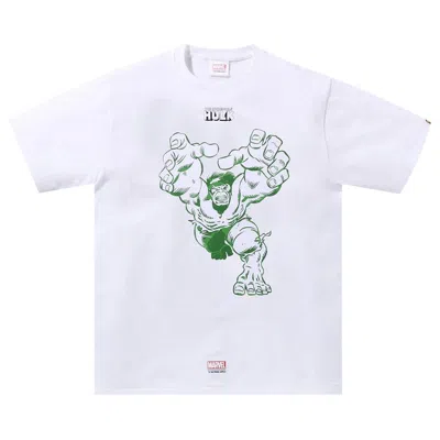 Pre-owned Bape X Marvel Comics Hulk Tee 'white' | Men's Size M