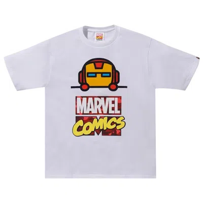 Pre-owned Bape X Marvel Comics Iron Man Tee 'white' | Men's Size L