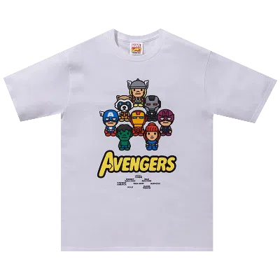 Pre-owned Bape X Marvel Milo Avengers Tee 'white'
