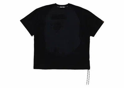 Pre-owned Bape X Mastermind Ape Head Over Print Relaxed Fit Tee Shirt In Black