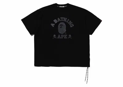 Pre-owned Bape X Mastermind College Relaxed Fit Tee Shirt In Black