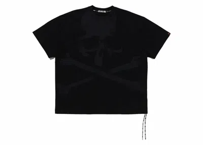 Pre-owned Bape X Mastermind Skull Over Print Relaxed Fit Tee Shirt In Black
