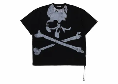 Pre-owned Bape X Mastermind Skull Over Print Relaxed Fit Tee Shirt In Black/white