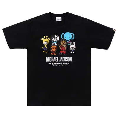 Pre-owned Bape X Michael Jackson Baby Milo Tee 'black'