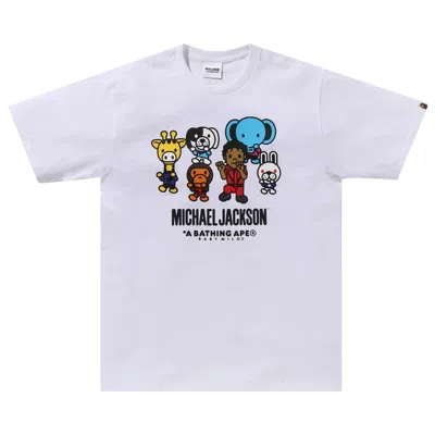 Pre-owned Bape X Michael Jackson Baby Milo Tee 'white'