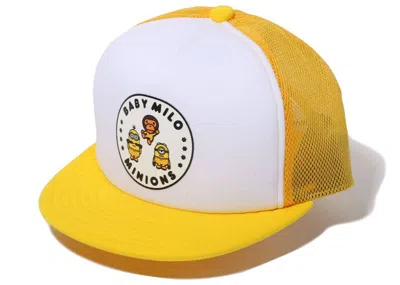 Pre-owned Bape X Minions Mesh Cap In Yellow