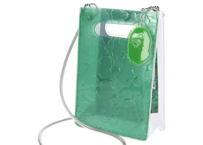 Pre-owned Bape X Nananana A5 Vertical Bag In Green Shibuya Store Exclusive