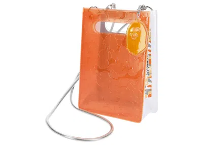 Pre-owned Bape X Nananana A5 Vertical Bag In Orange Fukuoka Store Exclusive