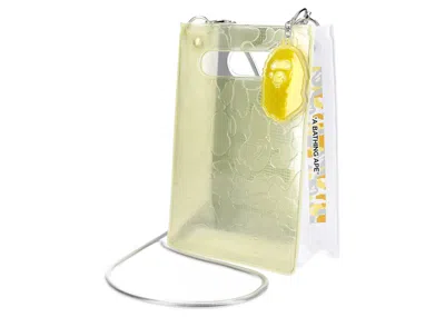 Pre-owned Bape X Nananana A5 Vertical Bag In Yellow Matsuyama Store Exclusive