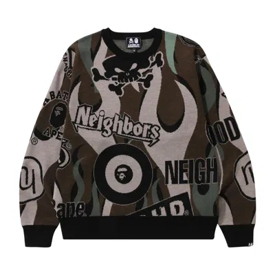 Pre-owned Bape X Neighborhood Relaxed Fit Knit 'green' | Men's Size Xxl
