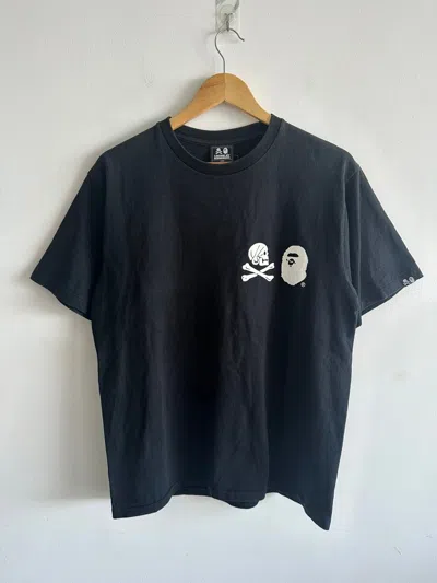 Pre-owned Bape X Neighborhood Tee Streetwear Large Size In Black