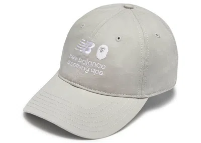 Pre-owned Bape X New Balance Panel Cap In Grey In Gray