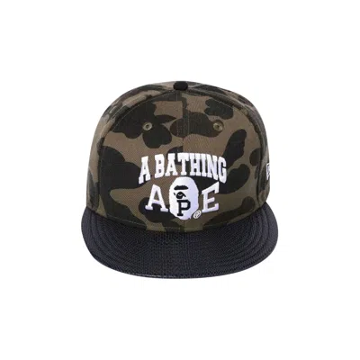 Pre-owned Bape X New Era 1st Camo 9fifty Cap 'green'