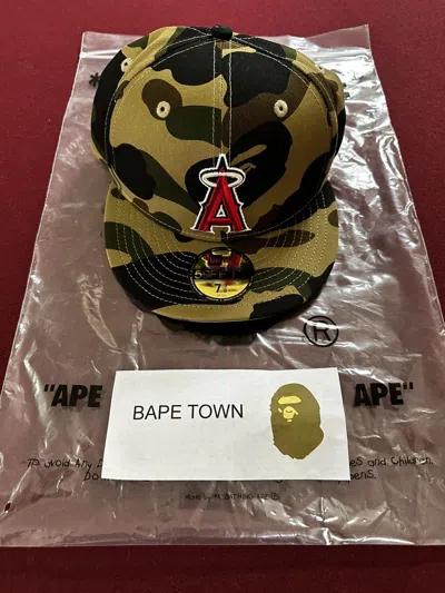 Pre-owned Bape X New Era Los Angeles Angels Baseball Cap (green)